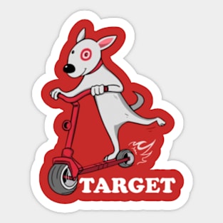 Funny Bullseye Dog Team Member Sticker